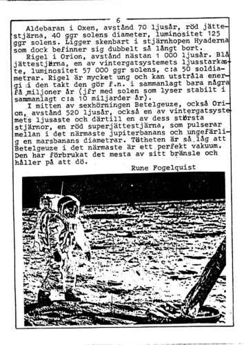 Asterisken* 1982, Nr 3 mars, årgång 4. Sida 6.